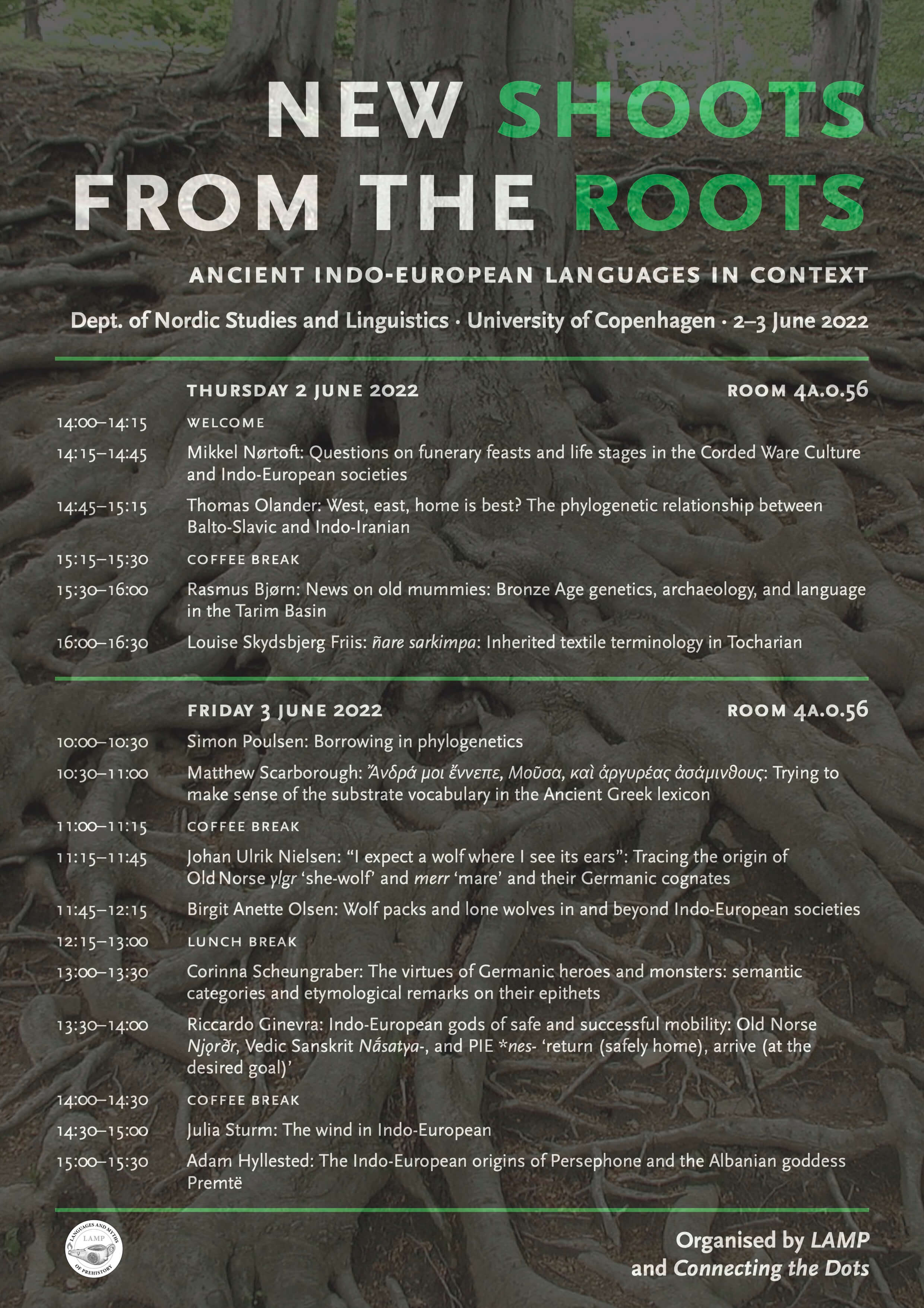 “New Shoots from the Roots” poster and programme