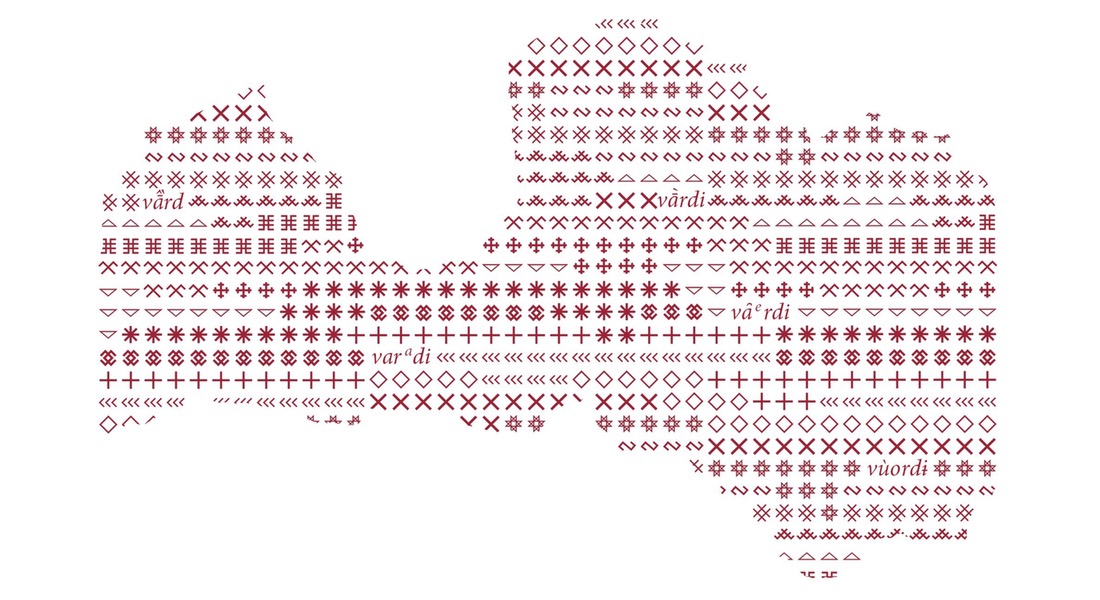 Graphic map of Latvia