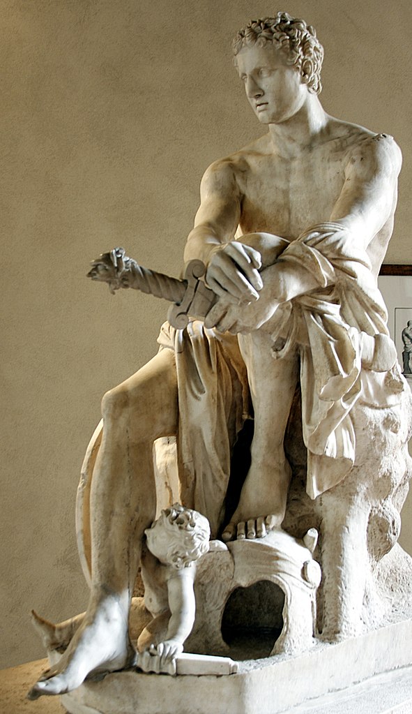 Ludivisi Ares romersk kopi af græsk marmorstatue af Mars.